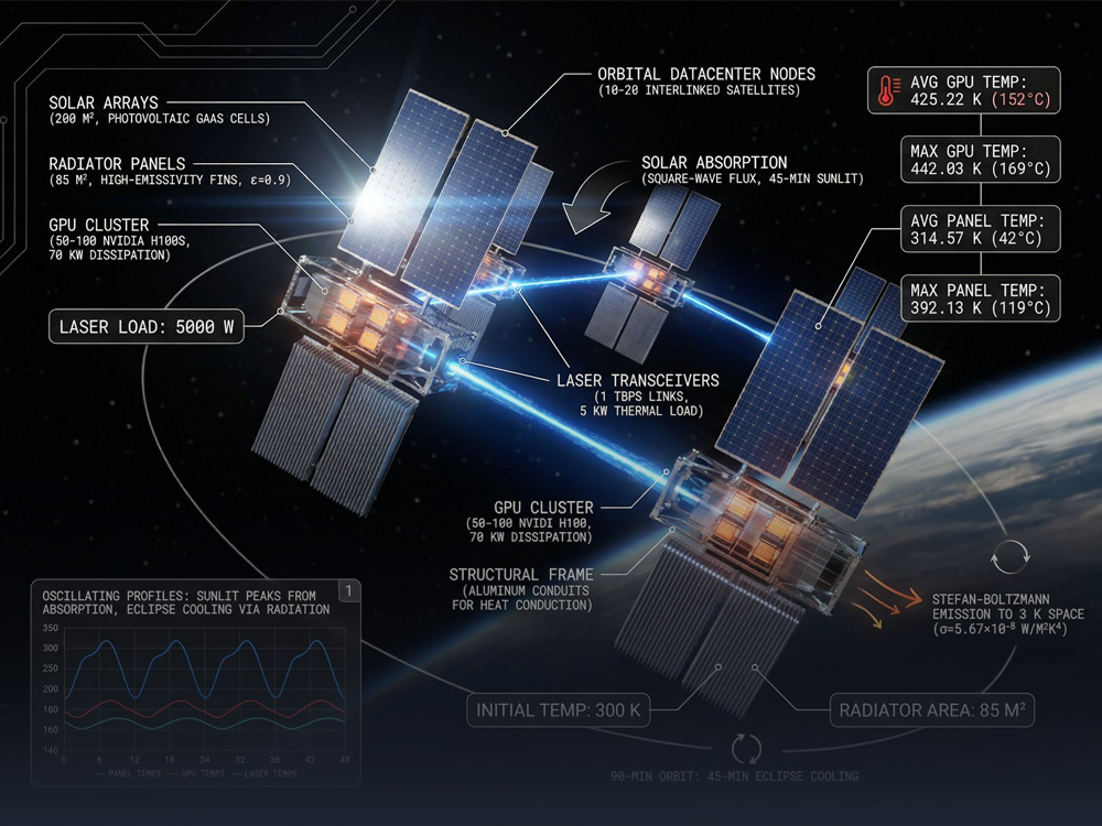 Orbital Datacenter Simulations